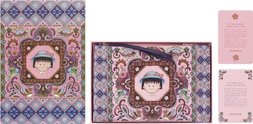 Moleskine Sammlerbox Momoko Sakura, 2 Linierte Notizbücher mit fester Einband in limitierter Auflage, und wiederverwendbare Box-Tasche, Asia Kollektion 2024, Großformat Large 13 x 21 cm