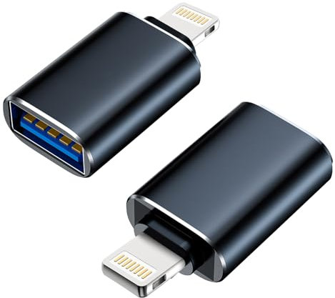 Hatuge Lightning-auf-USB-Kamera-Adapter, MFi-zertifiziertes USB 3.0 OTG-Kabel für iPhone 14 13 12 11 XS XR X SE 8 7 6 5 iPad zum Anschluss von Kartenleser, Tastatur, Maus, Klavier, USB-Flash-Laufwerk