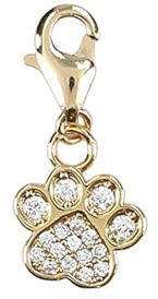 Depesche 11785-097 Charms Express yourself - Anhänger für Halsketten und Armband, Pfote, vergoldet, als kleines Geschenk