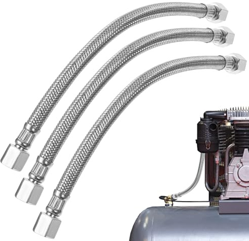 CLISPEED 3St Luftkompressor-Aluminiumrohr Kompressorschlauch auslaufventil air compressors montitor Schläuche Pneumatikanschlüsse für Luftkompressoren luftkompressor teile Rostfreier Stahl