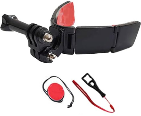 Mentonnière pour casque de moto - Support de caméra de motard, support de menton, support de mentonnière pour caméscope, support de caméra de moto, kit de montage flexible pour caméra d'action