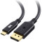 Cable Matters [Certifié VESA] 40Gbps Cable USB C vers DisplayPort 2.1-2m, supporte DP40, 8K@120Hz / 4K@480Hz (cable Thunderbolt 4 vers DisplayPort) Noir - Pas pour moniteur portable USB-C
