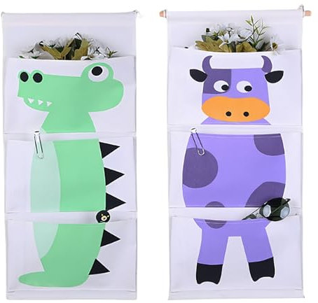 2 organizer da appendere per bambini, per la cameretta dei bambini, organizer da appendere alla porta, organizer da parete, per cameretta dei bambini, camera da letto