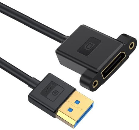 NFHK Cable Ultrafine DisplayPort 1.4 DP Male to Female Extension Cable 8K 60hz 4K 144hz for Desktop Laptop Monitor Graphics Card 30cm
