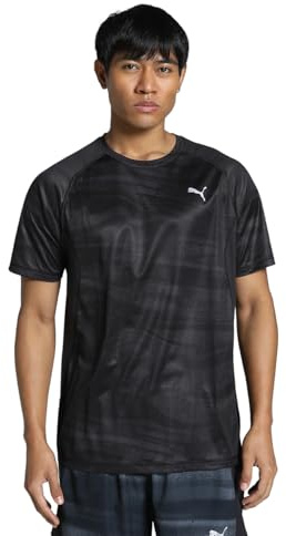 PUMA Herren Velocity Lauf-T-Shirt mit Allover-Print S Black