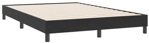 vidaXL Cadre de lit sans Matelas Noir 160x220 cm Velours, lit, sommier, lit en Velours, Meuble de Chambre à Coucher, lit Double, lit rembourré