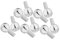FRCOLOR 10pcs Empty Nail Polish Bottles with Brush Clear Glass Nail Polish Bottles Containers Clear Glass Bottle Container for DIY Nail Art