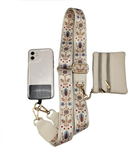 Noverli Handy Umhängeband – Verstellbarer Schulterriemen mit Kartenetui, für alle Smartphone-Modelle, handykette mit Tasche, handykette abnehmbar, Abnehmbar & Einstellbar