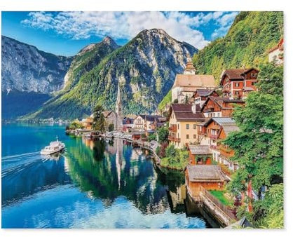 1000 Teile Puzzle Für Erwachsene Und Kinder,Hallstatt,Stressabbau Herausforderung Bodenpuzzle DIY Home Wanddekoration(50x70cm)-C59