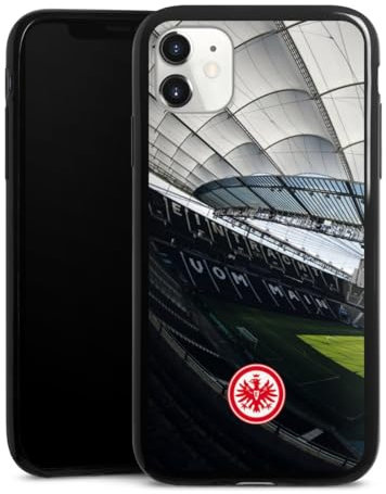 Slim Case extra dünn kompatibel mit Apple iPhone 11 Silikon Handyhülle schwarz Hülle Eintracht Frankfurt Offizielles Lizenzprodukt Stadion