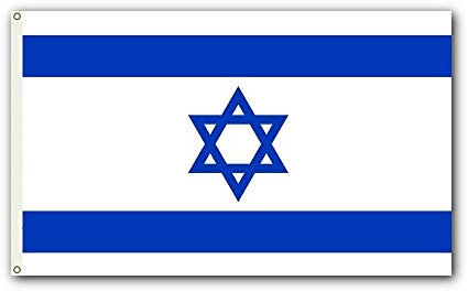 Bandera de Israel para exteriores, grande de 3 x 5 pies, poliéster resistente a la intemperie de 2 lados
