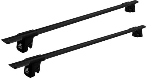 AGURI Runner II Aluminium Dachträger für Skoda Enyaq iV 1 I ab 2020 geschlossene Dachreling Schwarz