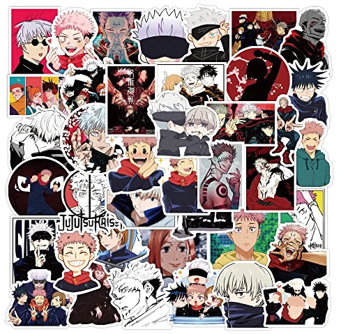 100 Jujutsu Kaisen Laptop-Aufkleber für Telefonhülle, Wasserflaschen, Laptop, Skateboard, Gitarre, Scrapbooking, Vinyl, wasserdicht, niedlich, Anime-Aufkleber, für Kinder, Teenager