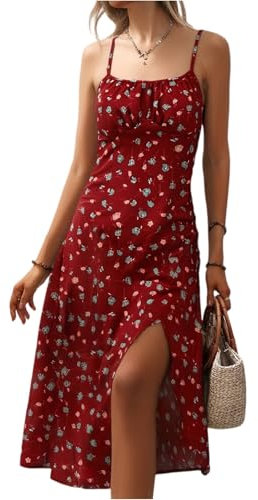 Robe Femme Chic Et Elegant Fond De Terracotta Cocktail Morgan Enceinte Robe Bleu Portefeuille Femme Blanche Boheme Retro Vintage Champetre Chic pour Mariage Crochet Mes Commandes (A03,S)