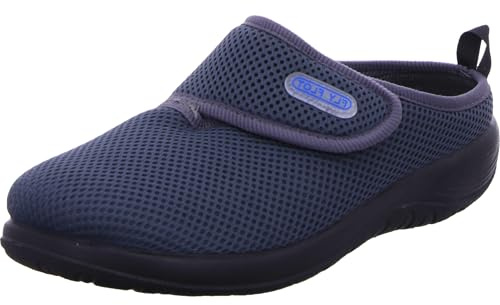 Fly Flot Damen Pantoffel Hausschuh Mesh breiter Klett 320308, Größe:42 EU, Farbe:Grau