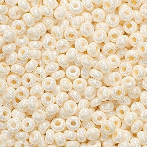 Knorr Prandell 2.5 mm Rocailles Bohemian Perlen, Champager Weiß