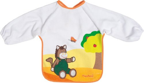 Playshoes Unisex Baby Ärmel-Lätzchen 507197, 625 - Pferd, Onesize (LxBxA: ca.39x30x34cm)