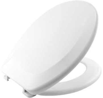 Primaflow White 48 Cm Carrara & Matta Jersey Toilet Seat | White finish blends seamlessly into commercial or hospitality restrooms, offering a clean and hygienic look.
