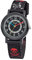 Regent Kinder-Armbanduhr Elegant Analog Textil-Armband schwarz rot weiß Quarz-Uhr Ziffernblatt schwarz grau URF950