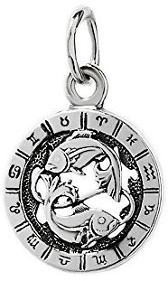 NKlaus 925 Sterlingsilber Kettenanhänger Horoskop Sternzeichen Fische Zodiak 6328