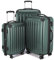 HAUPTSTADTKOFFER Alex - 3er Kofferset, Trolley-Set, Rollkoffer, Reisekoffer, (S, M & L), Waldgrün