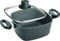 WOLL Set: nowo Induktion Line Guss-Bräter, 24 x 24 cm, 10 cm hoch, 4,0 Liter, mit 2 Seitengriffen, inklusive Glasdeckel