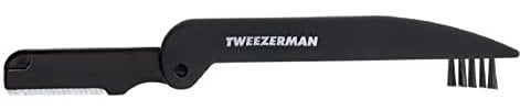 TWEEZERMAN Augenbrauen Rasierer, Präzisions Klinge für Haar Enfernen, Schwarz