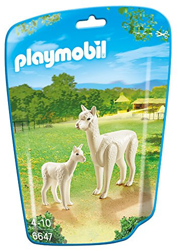 PLAYMOBIL Family Fun 6647 Alpaka mit Baby, Ab 4 Jahren