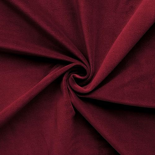 Juwel - Baumwollsamt - Weich fallender Samtstoff für Bekleidungen und Dekorationen - Bordeaux - Meterware