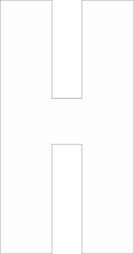 Self Adhesive Vinyl Letters/Numbers 25cm - Ideal for Signs/Wheelie Bins/Vehicles (White H)