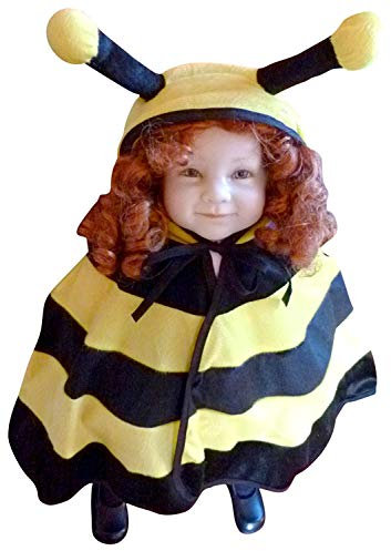 Seruna Bienen-Kostüm, An72 74-98, Umhang für Baby Babies Klein-Kind, Biene Wespe Kostüm-e Fasching Karneval Kleinkinder-Karnevalskostüme Faschingskostüme