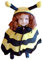 Seruna Bienen-Kostüm, An72 74-98, Umhang für Baby Babies Klein-Kind, Biene Wespe Kostüm-e Fasching Karneval Kleinkinder-Karnevalskostüme Faschingskostüme