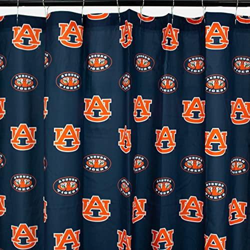 College Covers Everything Comfy Auburn Tigers Bright and Colorful Shower Curtain Cover 70 x 72