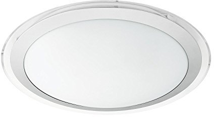 EGLO connect LED Deckenleuchte Competa-C, Smart Home Deckenlampe, Wandlampe aus Stahl, Kunststoff, Farbe: Weiß, silber, klar Ø: 43 cm, dimmbar, Weißtöne und Farben einstellbar