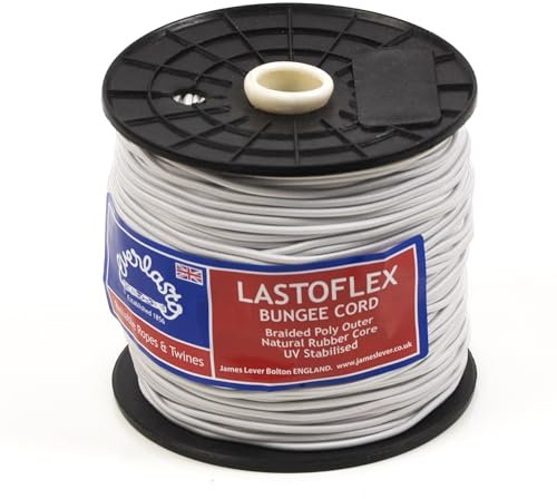 Everlasto Lastoflex Bungee Cord White 2mm x 100M Reel