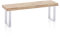 Loft, Banco para Mesa de Comedor, Asiento Auxiliar, Acabado en Roble y Blanco, Medidas: 120 cm (Largo) x 47 cm (Alto) x 34 cm (Fondo)
