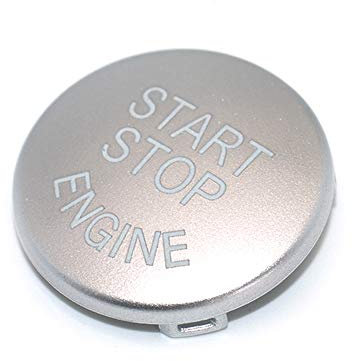 ontto Auto Start Stop Engine Knopf Druckknopf Zündschalter Abdeckung für BM-W 1er E87 3er E90 E91 E92 E93 5er E60 X1 E84 X3 E83 X5 E70 X6 E71 Z4 E89 Zündknopf Druckschalter Taste Abdeckung-Silber