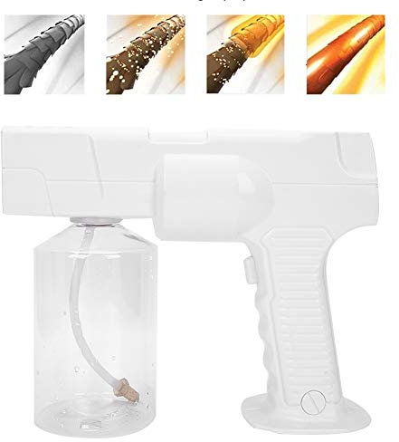 USB Charging Nanometer Spray Gun, Wireless Handheld Hair Moisturizing Steam Sprayer with Bule Light Use for Hair Care Disinfection and Garden