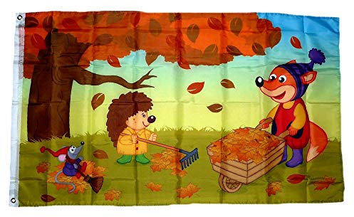 Fahne/Flagge Herbst Fuchs 90 x 150 cm