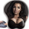 Tapis de souris sexy en silicone avec repose-main 3D Boobs Seins Girl Brunette