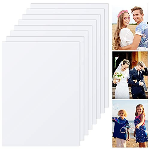 Hotop 8 Stück Sublimations-Fotoschild aus Aluminium, blanko, Fototafel, Sublimationsbild, Wandkunst, Aluminiumplatte für Hochzeit, DIY-Druck, Schlafzimmer, Wohnzimmer, Weiß (15,2 x 20,3 cm)