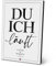 ARTFAVES® Personalisiertes Bild - Du Ich läuft - Geschenk für Paare, Hochzeit, Kennenlerndatum, Hochzeitstag als Poster 21 x 30/30 x 40 cm ohne/mit Rahmen oder als Holzbild