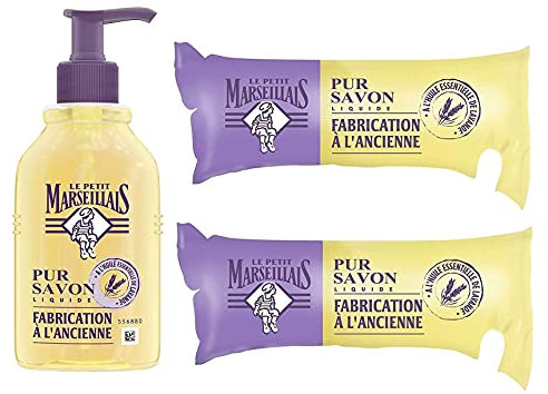 Le Petit Marseillais Seife Pur Savon 300 ml & 2x Nachfüllbeutel 250 ml