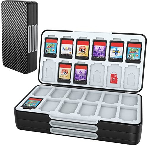 HEIYING Switch Game Card Case for Nintendo Switch 2/ OLED/Lite,Portable Travel Carry Case with 72 Game Card Slots and 24 Micro SD Cards Slots