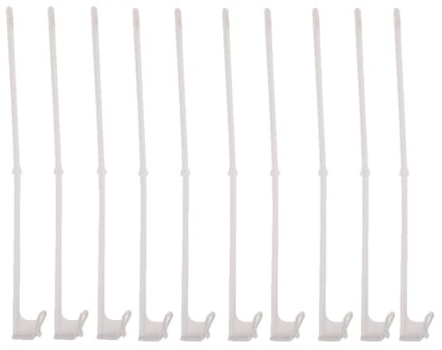 Angoily 10PCS Car Window Flagpoles, Car Flag Window Clips, Car Window Flag Holders for Vehicles Nation Flags Warning Flags, White (No Flags Included)