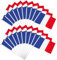 JUNEBRUSHS Lot de 20 mini drapeaux de la France - 14 x 21 cm - Drapeaux nationaux de poche - Décorations 2024 (drapeaux de la France)