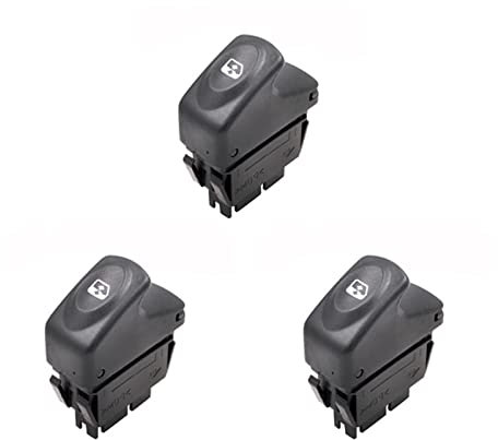 Interruptor Ventana 3 Uds 7700838101 Interruptor Control De Ventana De Energía Eléctrica Automática Botón Delantero Derecho para Renault para Clio para Kangoo para Megane Interruptor Elevalunas