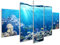 islandburner Bild auf Leinwand Unterwasser Szene Riff Und Tropischen Fischen 5 Teile Wandbild Poster Kunstdruck Bilder 170x80cm