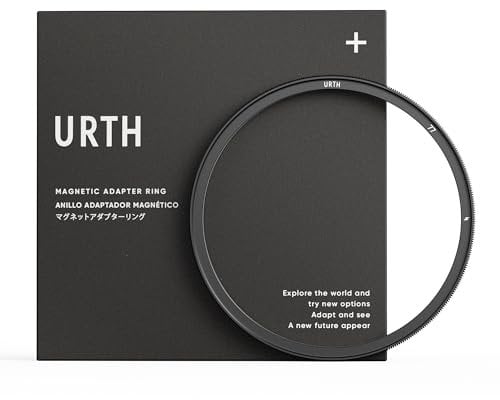 Urth 77mm Magnetic Lens Filter Adapter Ring — Screw-In Adapter Ring for Converting Camera Lens to Magnetic Filter System