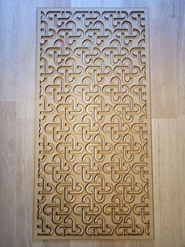 Celtic Chain Panel Screen Radiator Cabinet wall Decorative Screening-grille- Perforated MDF panel (600x300mm) 0035 (3mm thick)